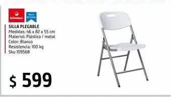 Sodimac Homecenter Silla plegable blanca oferta
