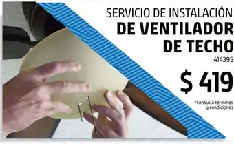 Sodimac Homecenter Servicio de instalación de ventilador de techo oferta