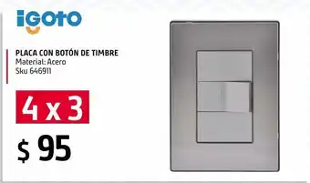 Placa con botón de timbre