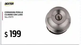 Sodimac Homecenter Cerradura perilla cilindro con llave oferta
