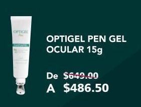 Farmacia San Pablo Optigel pen gel contorno de ojos con extracto de té verde, vitamina e y trietanolamina oferta