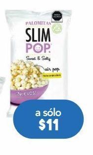 Farmacia San Pablo Slim pop palomitas de maíz con azúcar y sal sweet & salty 25 g oferta