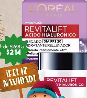 Farmacia San Pablo L´oreal revitalift crema facial de día fps20 con ácido hialurónico 50 ml oferta