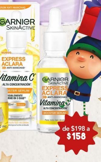 Farmacia San Pablo Garnier express aclara booster sérum suero anti-manchas con vitamina c 30 ml oferta