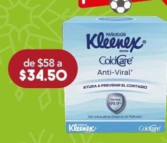 Farmacia San Pablo Kleenex pañuelos faciales cold care anti -viral 80 piezas oferta