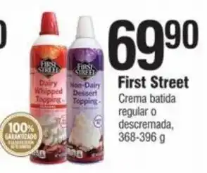 Smart & Final First Street Crema Batida regular o descremada 368-396g oferta