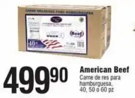Smart & Final American Beef Carne de res para hamburguesa, 40, 50 o 60pz oferta