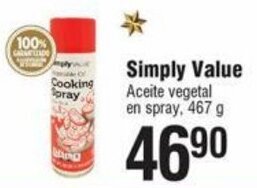 Simply Value Aceite vegetal en spray 467g