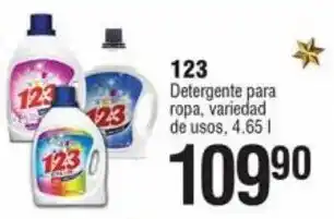 Smart & Final 123 Detergente para ropa variedad de usos 4.65L oferta