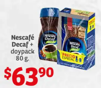 Soriana Híper Nescafé Decaf+ doypack 80g oferta