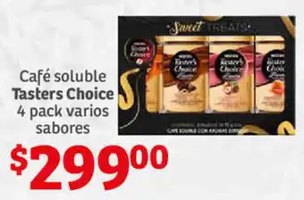 Soriana Híper Café Solúvel Tasters Choice 4 pack varios sabores oferta