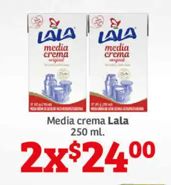 Soriana Híper Media crema Lala 2 x 250ml oferta