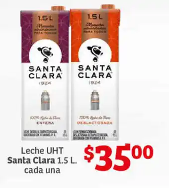Soriana Híper Leche UHT Santa Clara 1.5L cada una oferta