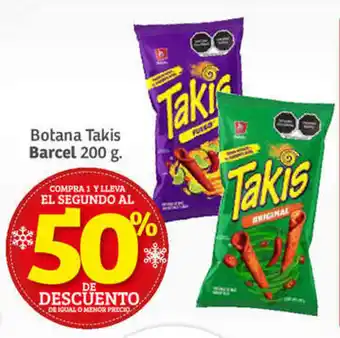 Soriana Híper Botana Takis Barcel 200g oferta