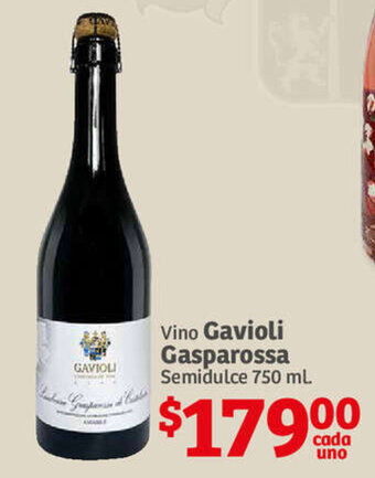 Soriana Híper Vino Gavioli Gasparossa Semidulce 750ml oferta