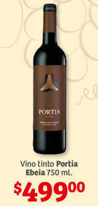 Soriana Híper Vino Tinto Portia Ebeia 750ml oferta