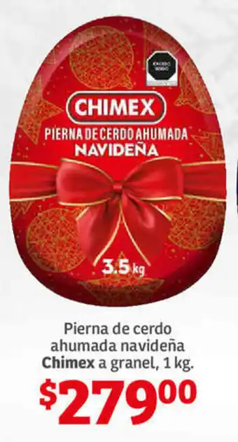 Soriana Híper Pierna de cerdo ahumada navideña Chimex a granel 1kg oferta