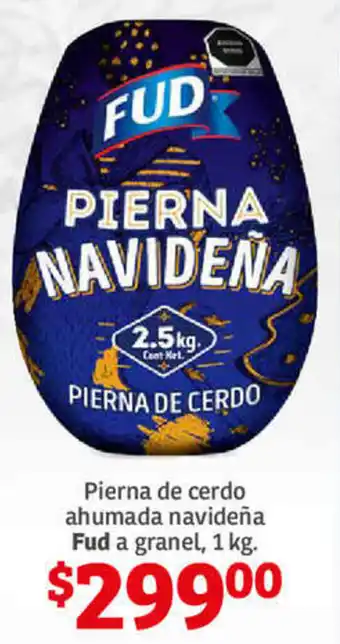 Pierna de cerdo ahumada navideña FUD a granel 1kg