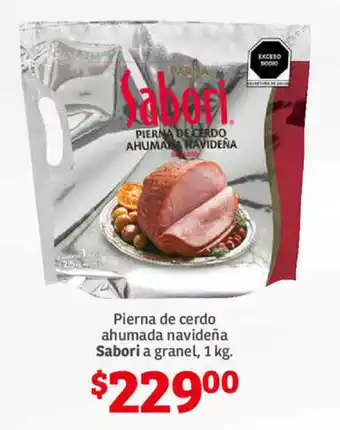 Soriana Híper Pierna de cerdo ahumada navideña Sabori a granel 1kg oferta