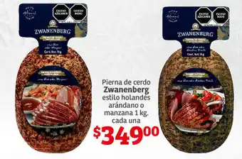 Soriana Híper Pierna de Cerdo Zwanenberg estilo holandés arándano o manzana 1kg cada una oferta