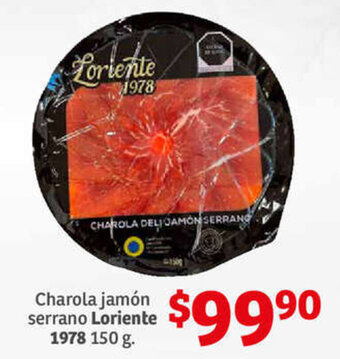 Soriana Híper Charola Jamón Serrano Loriente 1978 150g oferta
