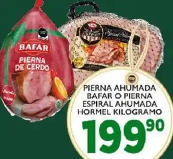 Alsuper Pierna Ahumada Bafar o Pierna Espiral Ahumada Hormel oferta
