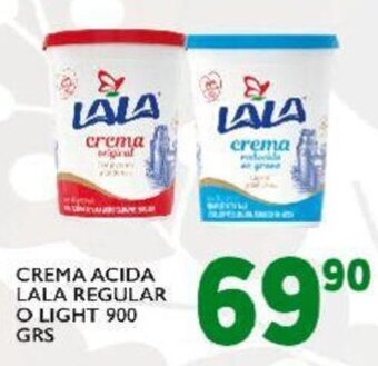 Alsuper Crema Acida Lala Regular o Light 900g oferta