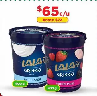 Bodega Aurrerá Lala griego endulzado o frutos rojos 900g oferta