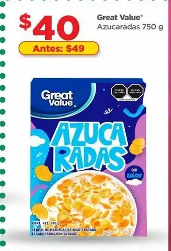 Bodega Aurrerá Great value azucaradas 750 g oferta
