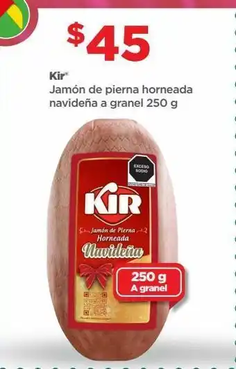 Bodega Aurrerá Kir jamón de pierna horneada navideña a granel 250 g oferta