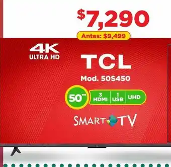Bodega Aurrerá Pantalla tcl 50" smart tv mod. 50s450 oferta