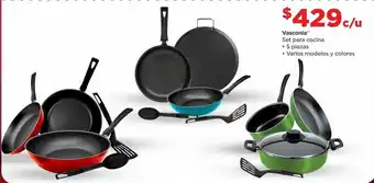 Bodega Aurrerá Vasconia set para cocina • 5 piezas • varios modelos y colores oferta