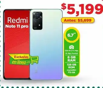 Bodega Aurrerá Xiaomi redmi note 11 6gb/128gb oferta