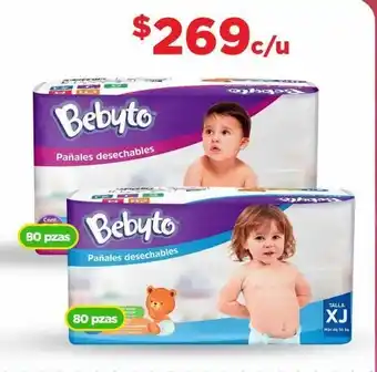 Bodega Aurrerá Pañales bebyto 80 pzas oferta