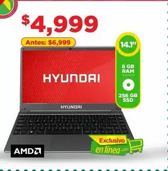 Bodega Aurrerá Laptop hyundai 8gb ram/ 256 gb ssd oferta