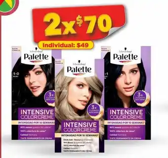 Bodega Aurrerá Tintes para cabello palette intensive x 2 oferta