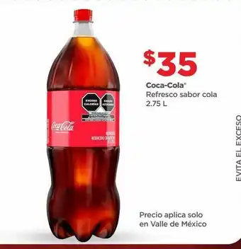 Bodega Aurrerá Coca-cola refresco sabor cola 2.75 l oferta