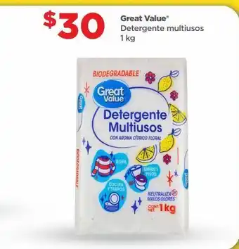 Bodega Aurrerá Great value detergente multiusos 1 kg oferta
