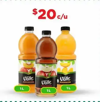 Bodega Aurrerá Jugos del valle manzana, durazno o mango 1l oferta