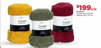 Mainstays frazada varios colores medidas: 152 x 127 cm