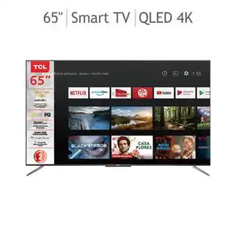 TCL Pantalla 65" QLED ANDROID TV 4K