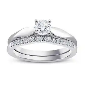 Costco Anillo de Boda, 0.50ctw Diamantes, Oro Blanco 14kt oferta