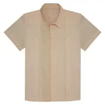 Inspire Company, Guayabera de Manga Corta para Niño, Naranja, Varias Tallas