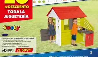Nature play house con cocina smoby