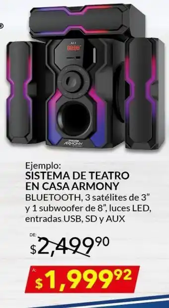 DelSol Sistema de teatro en casa armony oferta