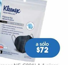 Farmacia San Pablo Kleenex mascarillas desechables negro triple capa 5 piezas oferta