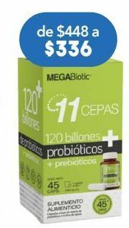 Farmacia San Pablo Megabiotic 120 billones de probióticos +prebióticos suplemento alimenticio oferta