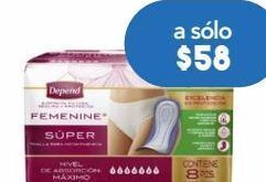 Farmacia San Pablo Depend toallas para incontinencia anatómica súper 8 piezas oferta
