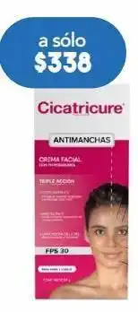 Farmacia San Pablo Cicatricure crema facial antimanchas con fps 30 50 g oferta