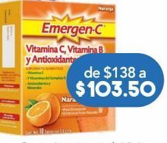 Farmacia San Pablo Emergen-c vitamina c, b y antioxidantes sabor naranja suplemento alimenticio oferta